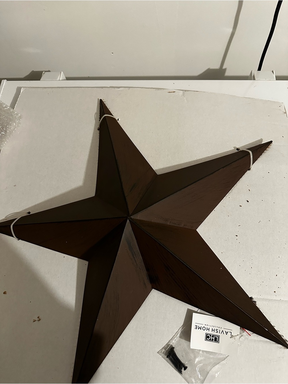 Brown Metal Wall Star